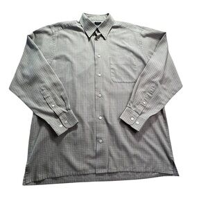 Slates a Dockers Brand Medium Gray Micro-Check L/S Dress Shirt with Pocket